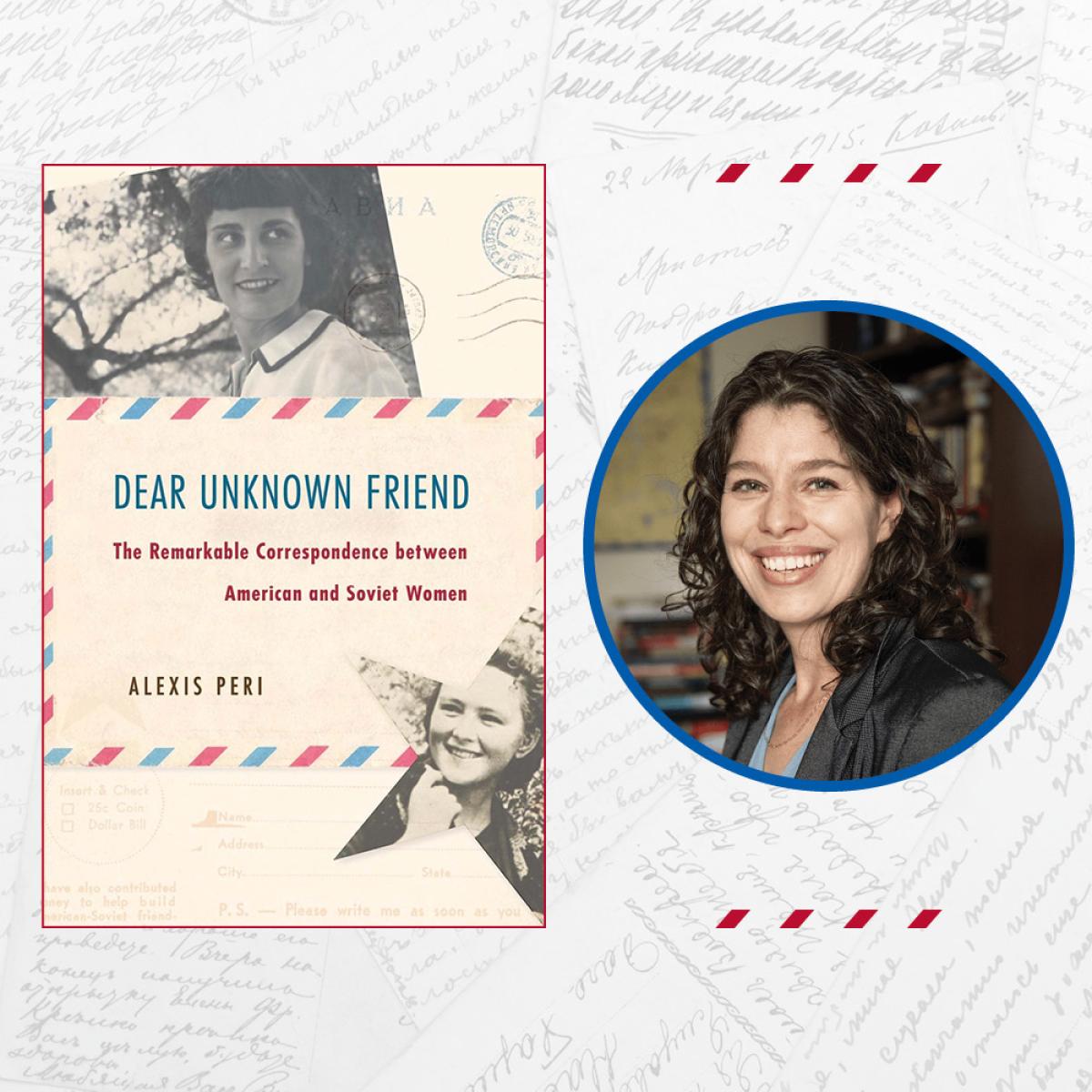 Book cover and photo of speaker